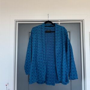 Sacred Threads Blue Cardigan Sweater